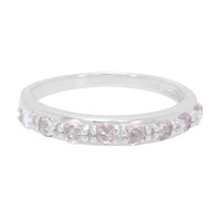 Anillo en plata con Zafiro rosado