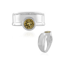 Anillo en plata con Berilo amarillo (de Melo)