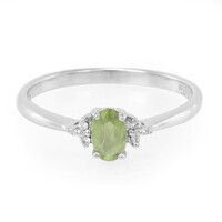 Anillo en plata con Zafiro verde