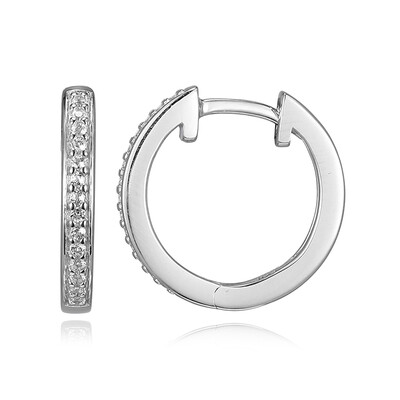Pendientes en plata con Topacio blanco