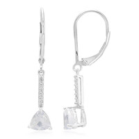 Pendientes en plata con Cuarzo Luna Helada
