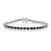 Brazalete en plata con Espinela negra