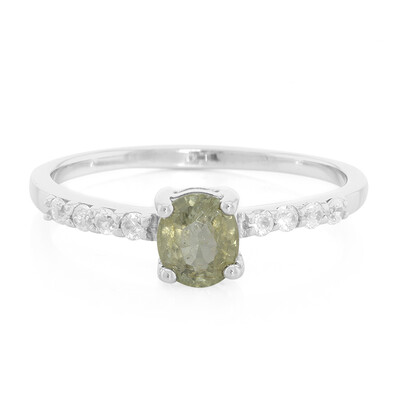 Anillo en plata con Turmalina cuprífera