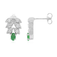Pendientes en plata con Esmeralda de Bahía