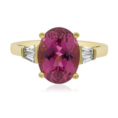 Anillo en oro con Turmalina neón del Congo (CIRARI)