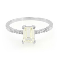 Anillo en plata con Cuncita amarillo canario