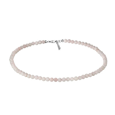 Collar en plata con Cuarzo rosa