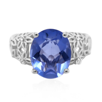 Anillo en plata con Fluorita de color cambiante