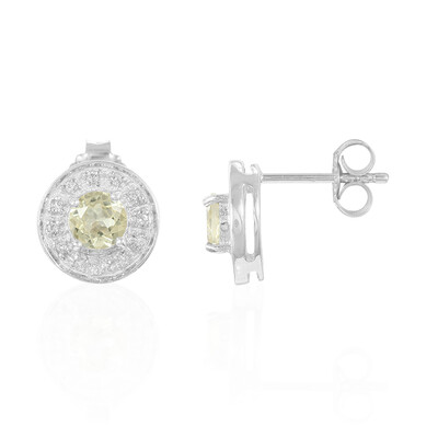 Pendientes en plata con Apatita de Limón