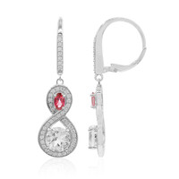 Pendientes en plata con Topacio blanco