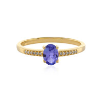 Anillo en oro con Tanzanita sin calentar