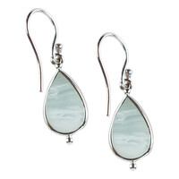 Pendientes en plata con Calcedonia del Pacífico