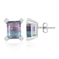 Pendientes en plata con Fluorita