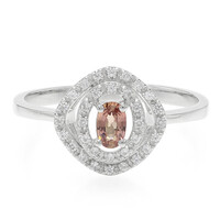 Anillo en plata con Zafiro Padparadscha