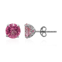 Pendientes en plata con Topacio místico flamingo