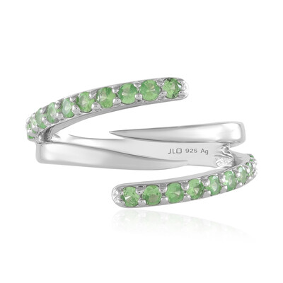 Anillo en plata con Tsavorita de Tanzania (de Melo)