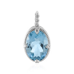 Colgante en plata con Topacio azul cielo
