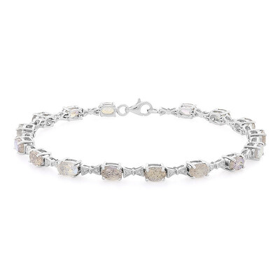 Brazalete en plata con Labradorita