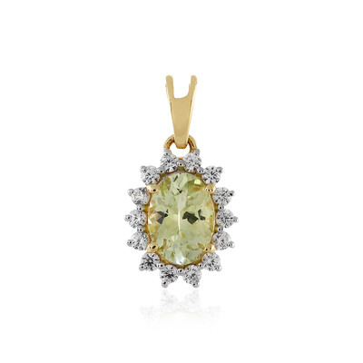 Colgante en oro con Tanzanita amarilla