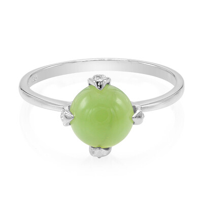 Anillo en plata con Crisoprasa imperial