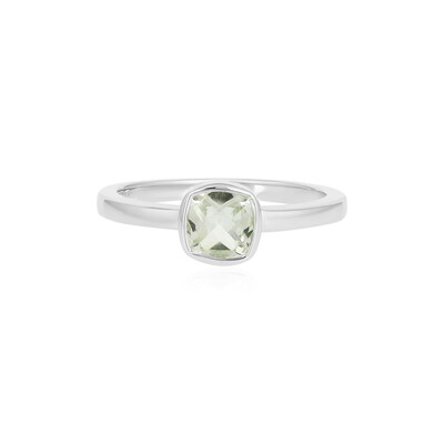 Anillo en plata con Amatista verde