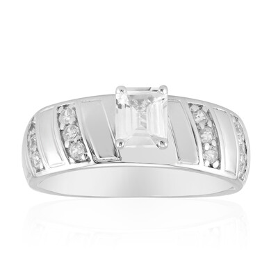 Anillo en plata con Zafiro blanco