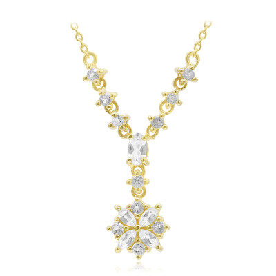 Collar en plata con Topacio blanco