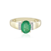 Anillo en oro con Esmeralda de Brasil