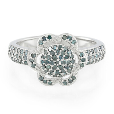 Anillo en plata con Diamante fantasía