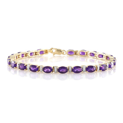 Brazalete en plata con Amatista de Zambia