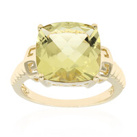 Anillo en oro con Citrino de color limón