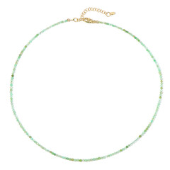 Collar en plata con Crisoprasa