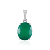Colgante en plata con Ónix verde