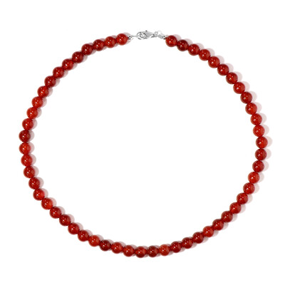 Collar en plata con Ónix rojo