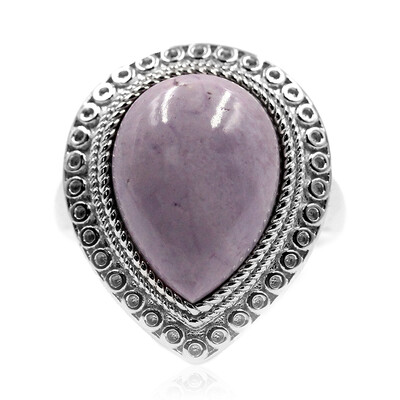 Anillo en plata con Ópallo fluorita