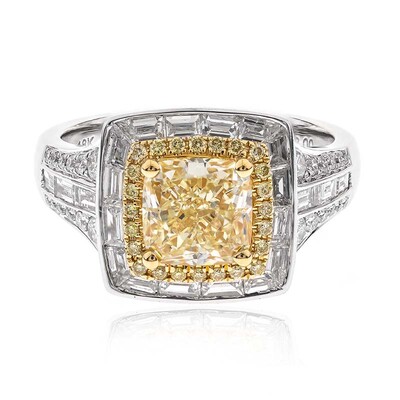 Anillo en oro con Diamante amarillo SI2 (CIRARI)