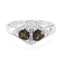 Anillo en plata con Cuarzo ahumado