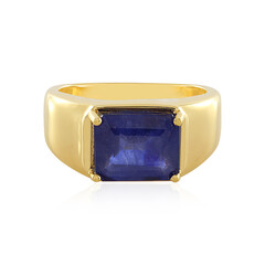 Anillo en plata con Zafiro azul de Madagascar