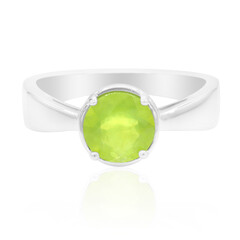 Anillo en plata con Ópalo verde de Brasil
