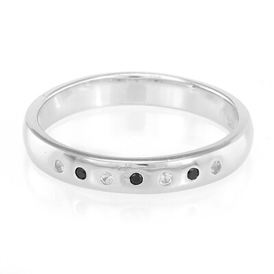 Anillo de hombre en plata con Zafiro blanco