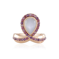 Anillo en plata con Piedra de Luna blanca (KM by Juwelo)