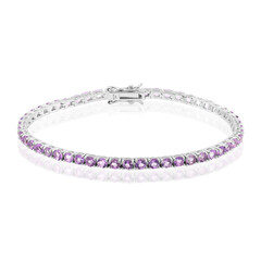 Brazalete en plata con Amatista de Bolivia