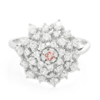 Anillo en plata con Zafiro Padparadscha