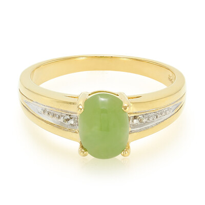 Anillo en plata con Crisoprasa imperial