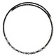 Collar al cuello en acero con Perla freshwater negra (Riya)