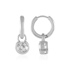 Pendientes en plata con Topacio blanco