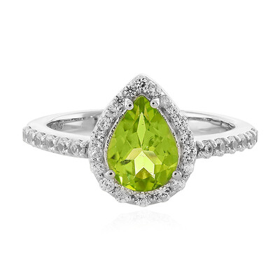 Anillo en plata con Peridoto de Jilin