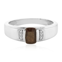 Anillo en plata con Zafiro chocolate