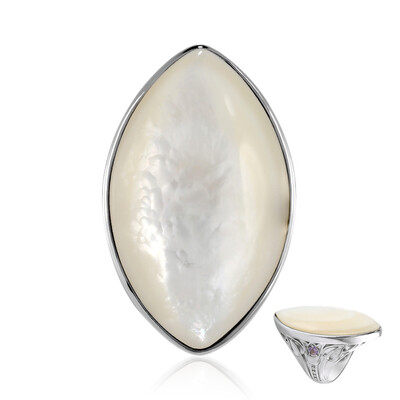 Anillo en plata con Nácar (MONOSONO COLLECTION)