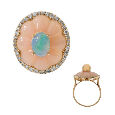 Anillo en oro con Ópalo Welo AAA (CIRARI)